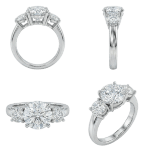 Three-Stone Round Ring