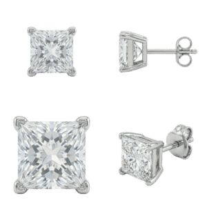 Princess Diamond Stud Earrings