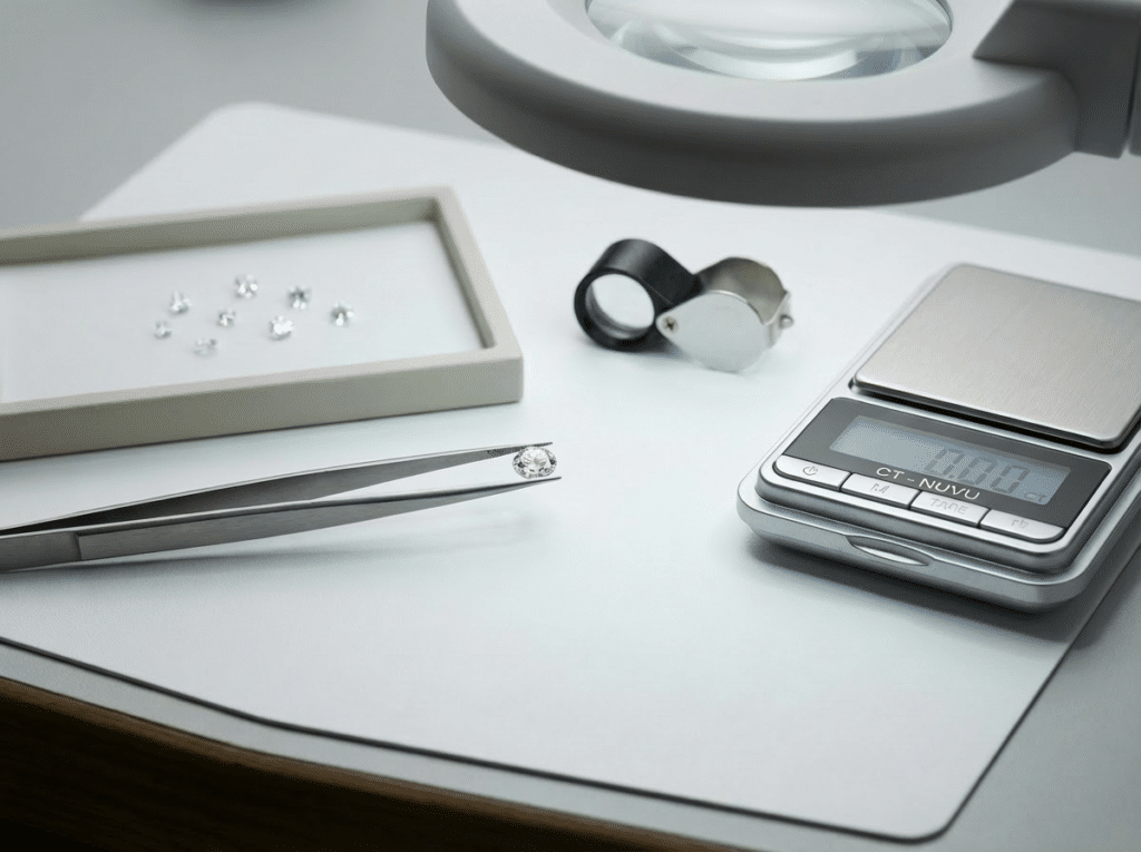 Lab-grown diamond selection review for a jewelry project