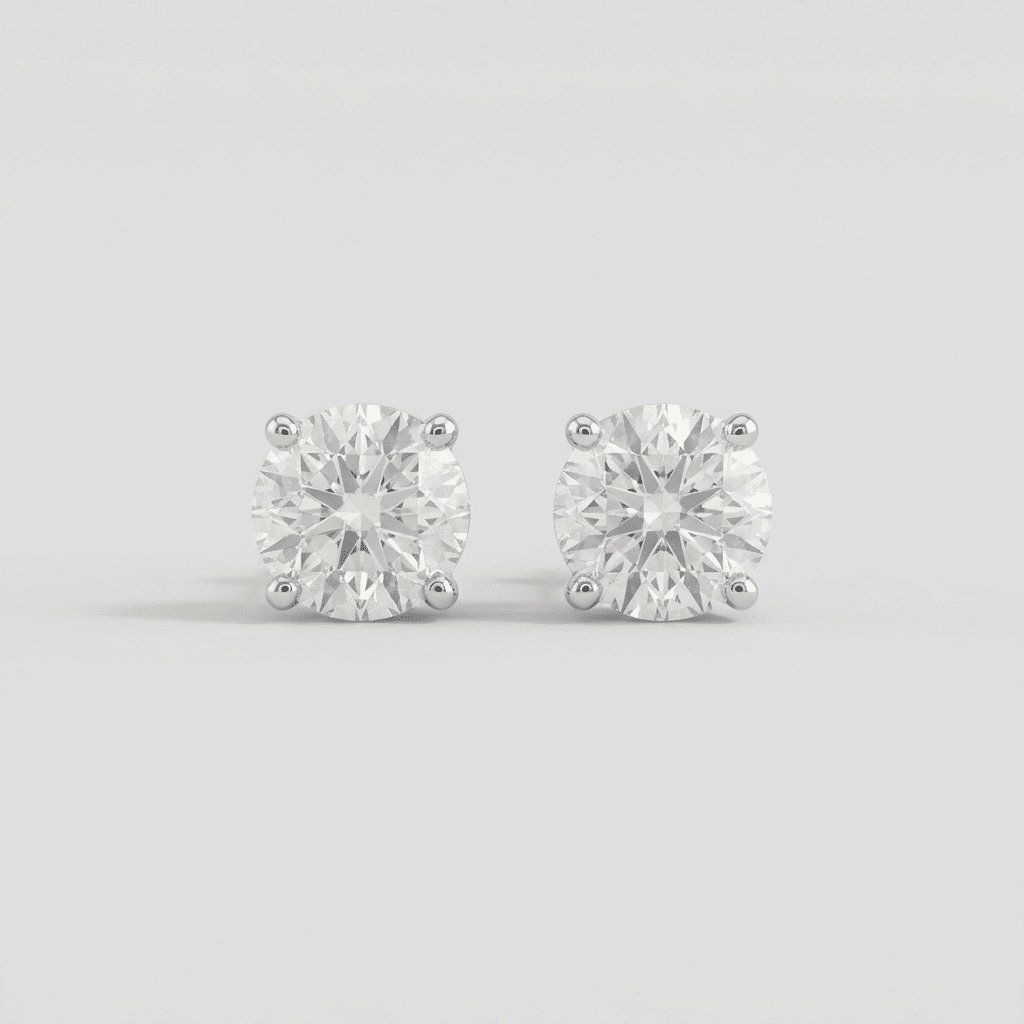 Private label lab-grown diamond earrings