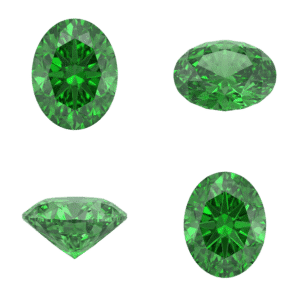 Green Oval Diamond
