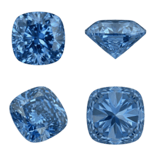 Blue Cushion Diamond