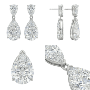 Pear Diamond Drop Earrings