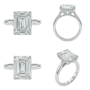 Hidden Halo Emerald Ring