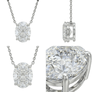 Oval Solitaire Necklace