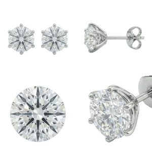 Round Diamond Stud Earrings