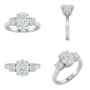 Three-Stone Oval Ring