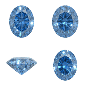 Blue Oval Diamond