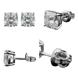 Cushion Diamond Stud Earrings