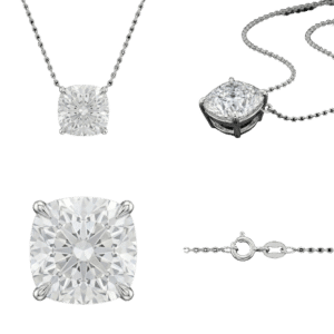 Cushion Solitaire Necklace