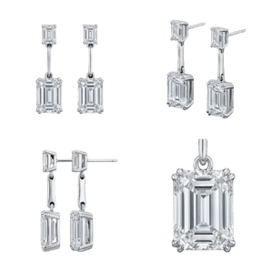 Emerald Diamond Drop Earrings