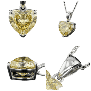 Fancy Yellow Heart Pendant