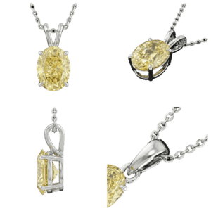 Fancy Yellow Oval Pendant