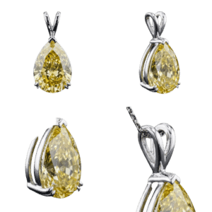 Fancy Yellow Pear Pendant