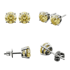 Fancy Yellow Stud Earrings