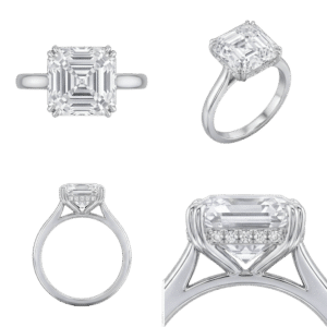 Hidden Halo Asscher Ring