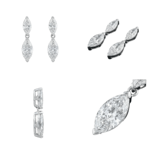 Marquise Diamond Drop Earrings