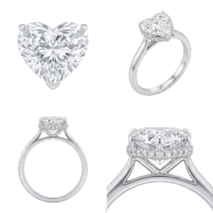 Hidden Halo Heart Ring