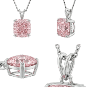 Fancy Pink Cushion Pendant