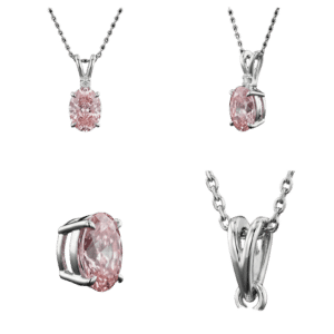Fancy Pink Oval Pendant