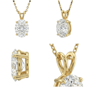 Oval Pendant - Yellow Gold