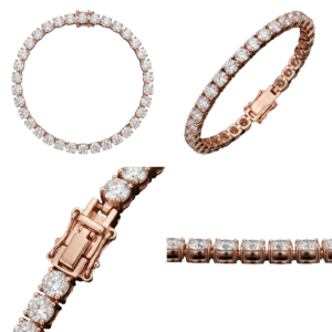 Round Tennis Bracelet - Rose Gold