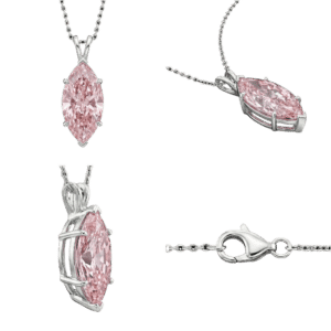 Fancy Pink Marquise Necklace