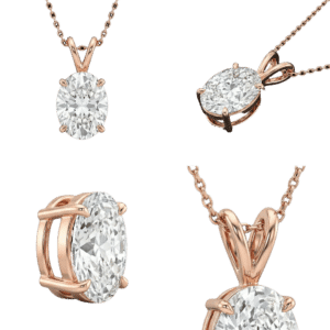 Oval Pendant - Rose Gold