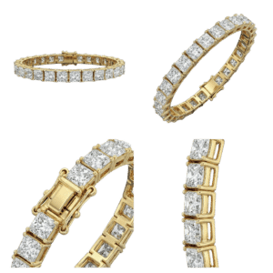 Princess Diamond Bracelet - Yellow Gold