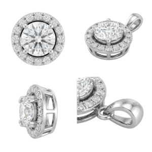 Round Halo Pendant