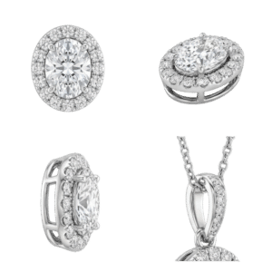 Oval Halo Pendant