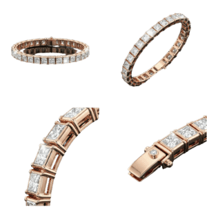 Princess Diamond Bracelet - Rose Gold