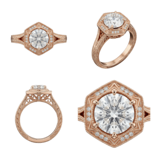 Solitaire Cushion Ring - Rose Gold