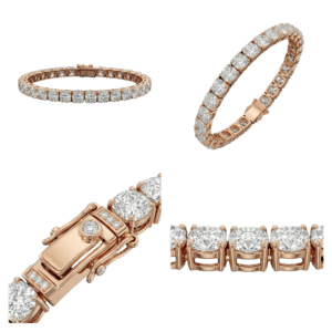 Cushion Diamond Bracelet - Rose Gold