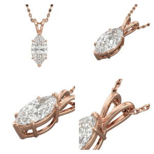 Marquise Pendant - Rose Gold