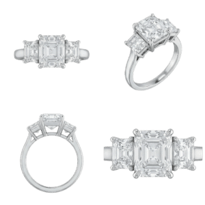 Three-Stone Radiant Ring