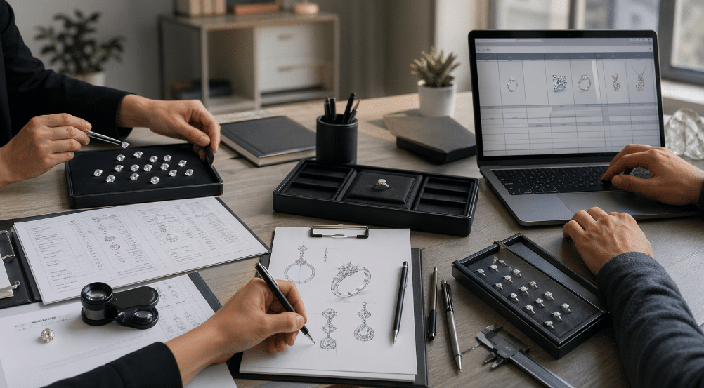 Different lab-grown diamond sourcing needs for jewelry brands, designers, and retail buyers