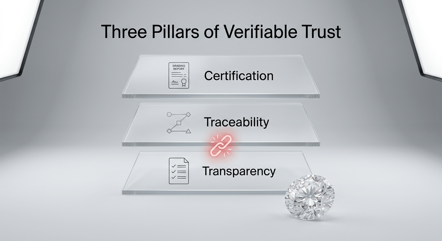 Three layers of buyer verification: certification, traceability and transparent explanation