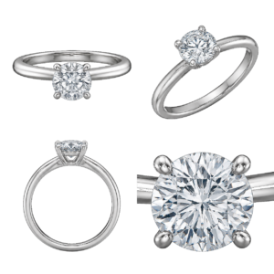 Platinum Round Solitaire Diamond Ring