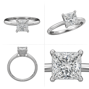 Platinum Princess Solitaire Diamond Ring
