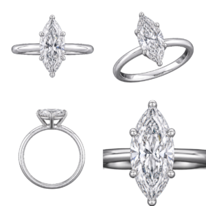 Platinum Marquise Solitaire Diamond Ring
