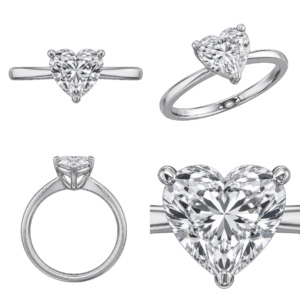Platinum Heart Diamond Ring