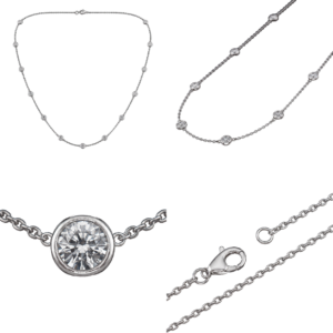 Platinum Diamond Station Necklace