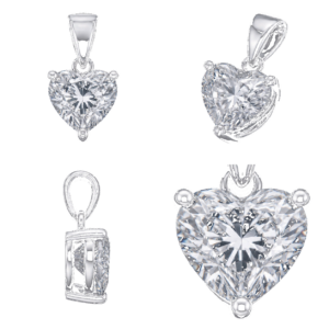 Platinum Heart Pendant