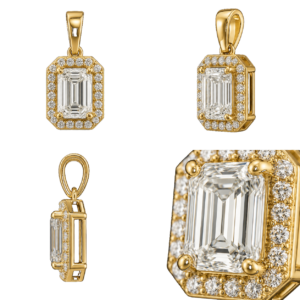 Yellow Gold Emerald Pendant
