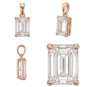 Rose Gold Emerald Pendant