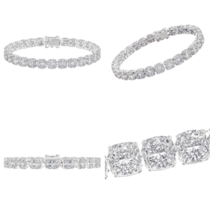 Platinum Cushion Diamond Bracelet