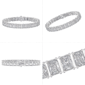 White Gold Radiant Diamond Bracelet