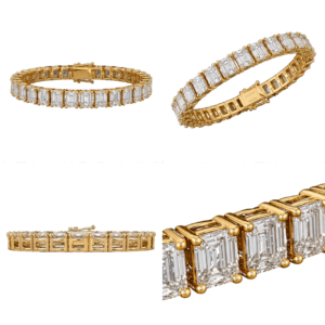 Yellow Gold Emerald Diamond Bracelet