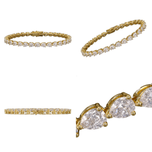 Yellow Gold Pear Diamond Bracelet